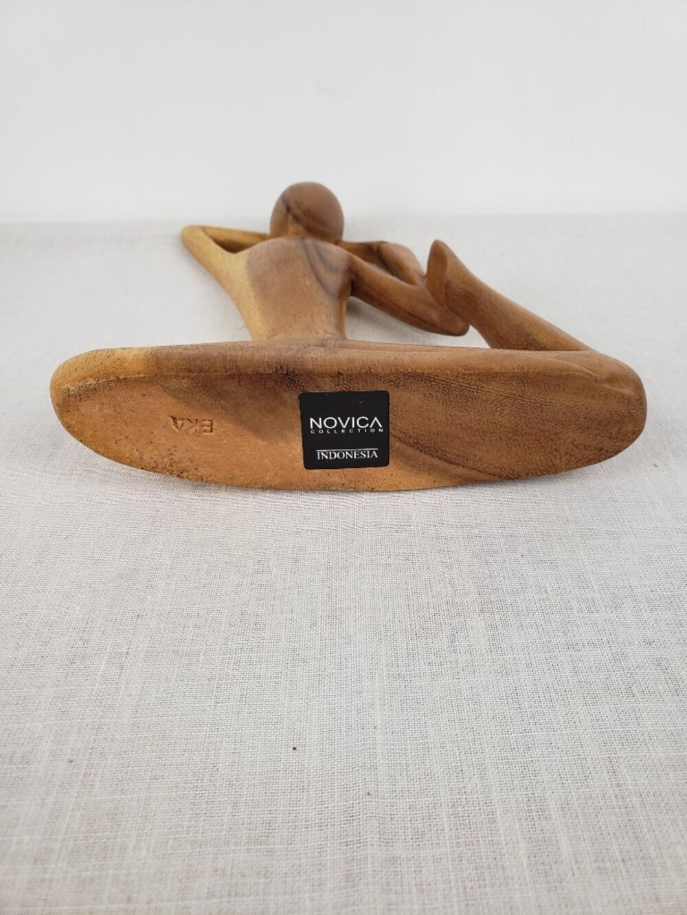 Novica Wood Statue Figurine Stretching Woman Ballet Dancer Yoga Pose - Picture 5 of 6